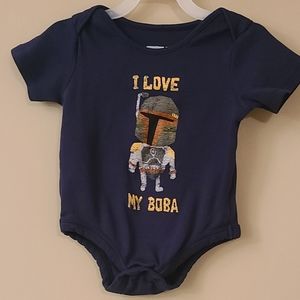 Star Wars navy short sleeved onesie/bodysuit